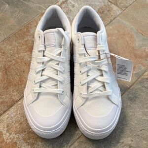 adidas Platform White Low-Top Sneaker with Black Logo